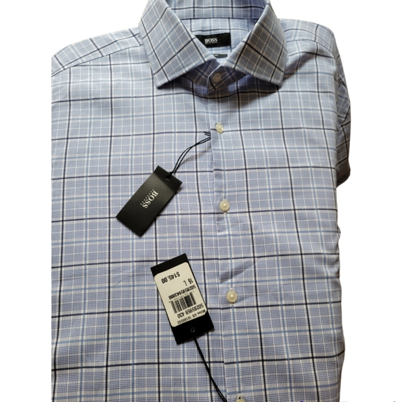 Hugo Boss Sharp Fit Dress Shirt size L 16 34/35 - Picture 8 of 9